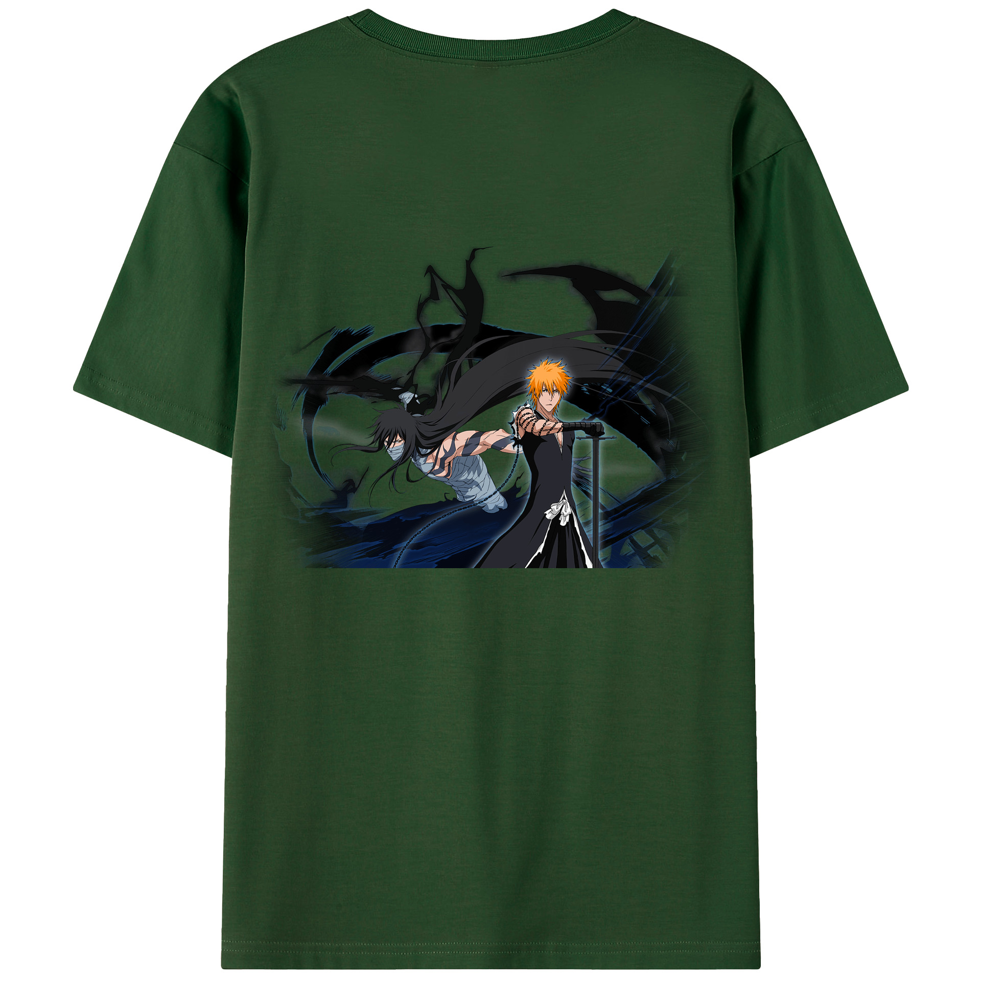 （画像用） ブリーチ 黒崎一護（くろさき いちご）BLEACH Kurosaki Ichigo 綿100％半袖Tシャツ（背面プリント）